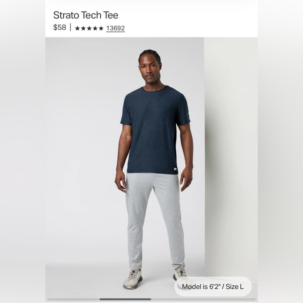 Men's Vuori Short Sleeve Strato Tech Tee